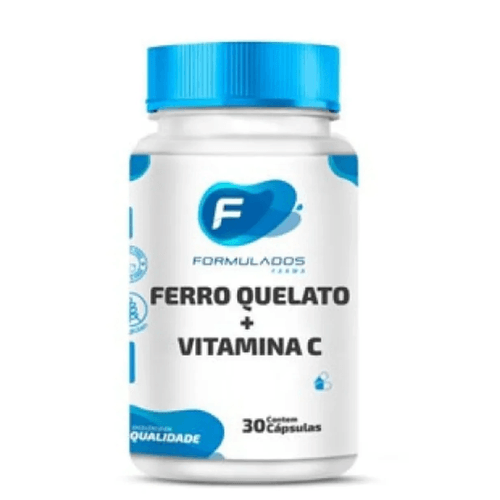 Ferro Quelato 34mg + Vitamina C 100mg – 30 Cápsulas