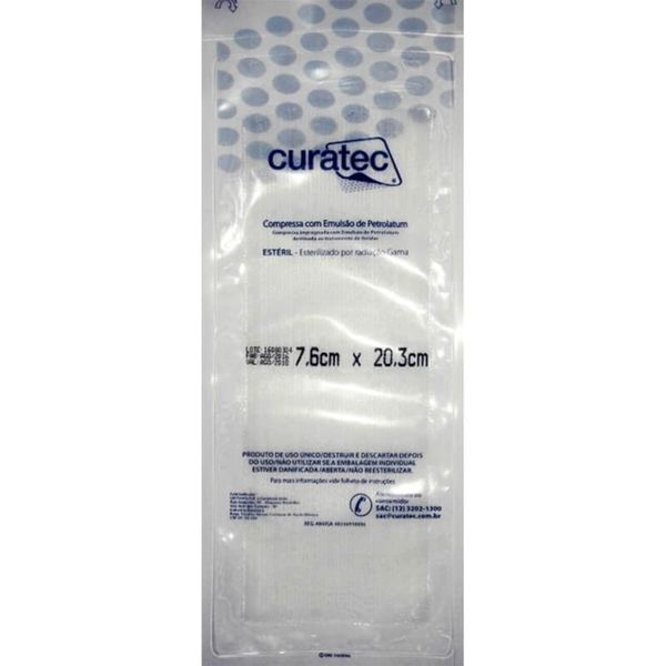 Curatec Compressa em Petrolatum 7,6 X 20,3 cm Unidade Curatec Compressa em Petrolatum 7,6 X 20,3 cm Unidade Único Único