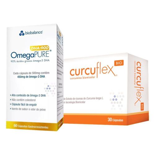 KIT Omegapure DHA+ Curcuflex Biobalance 30 cápsulas KIT Omegapure DHA+ Curcuflex Biobalance 30 cápsulas