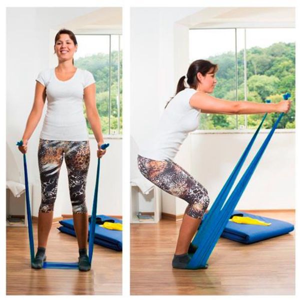 Faixa Elastica Mercur Extra Forte Azul 1,5m Faixa Elástica 1,5m azul