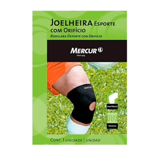 Joelheira Esporte Com Orificio Reforcado Mercur XG Único Joelheira Esporte com Orificio Reforcado Mercur M Único