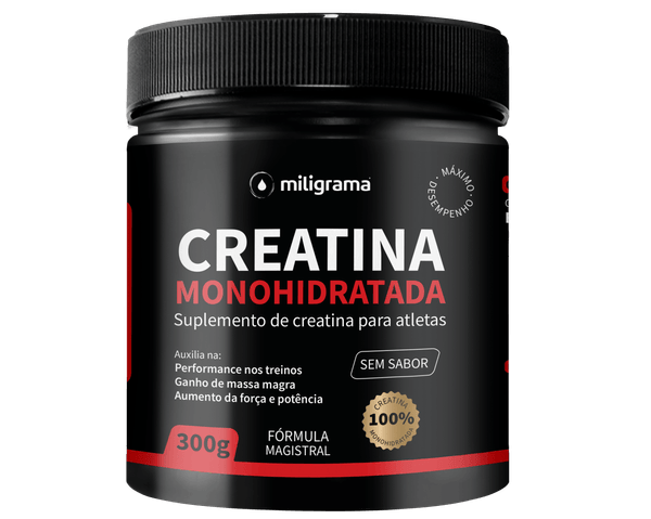 Creatina Monohidratada 100% Pura 300g Sem Sabor/Aroma 60 cápsulas