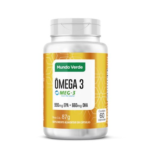 Ômega 3 EPA 990mg DHA 660mg Mundo Verde 60caps Ômega 3 EPA 990mg DHA 660mg Mundo Verde 60caps