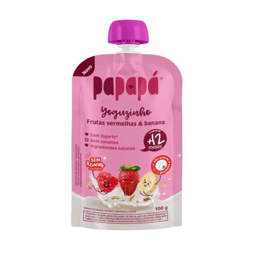 Yoguzinho de Frutas Vermelhas e Banana Papapá 100g