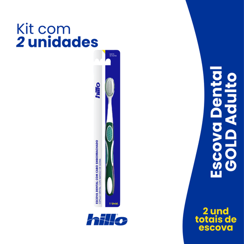 Escova Dental Gold Adulto Hillo 2un Escova Dental Gold Adulto Hillo 2un