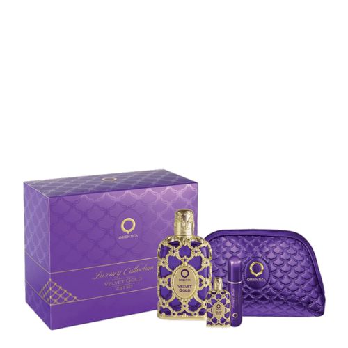 Kit Orientica Velvet Gold Feminino - EDP  80ml + Miniatura 7,5ml + Atomizador + Necessaire Kit
