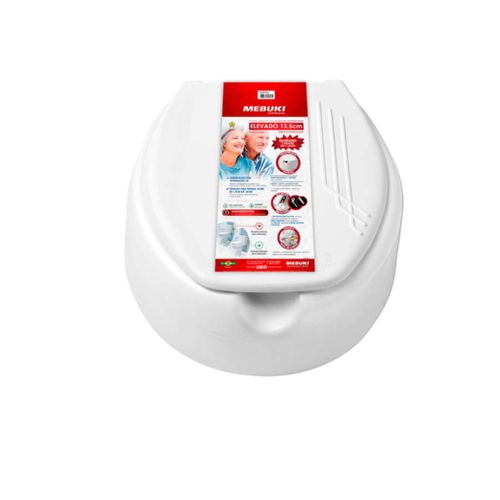 Assento Sanitário Elevado 13,5cm Soft Com Tampa Mebuki 13,5cm com Tampa Único Assento Sanitário Elevado 13,5cm Soft Com Tampa Mebuki 13,5cm com Tampa Único