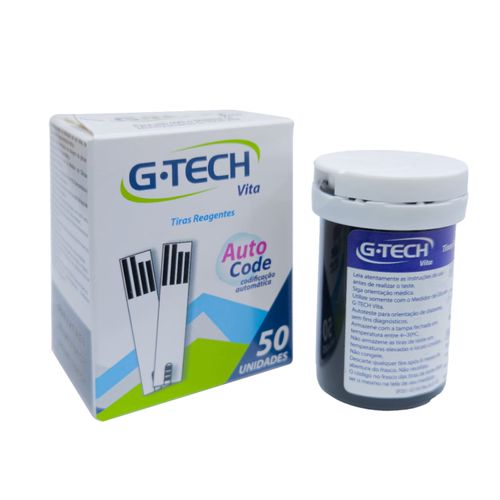 Tiras Reagentes G-Tech Vita - Com 50 Tiras