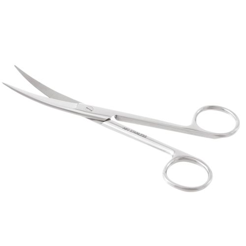 Tesoura Cirúrgica Fina/Fina em Aço Inox ABC - Curva - 15cm