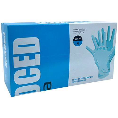 Luva de Látex com Pó Proced Lemgruber Tam M - 100 Luvas Luva de Látex com Pó Proced Lemgruber Tam M - 100 Luvas