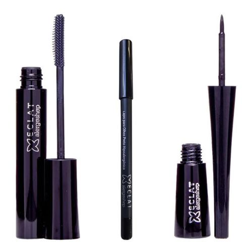 KIT Rímel + Lápis + Delineador Eclat Hipoalergênico Alergoshop KIT Rímel + Lápis + Delineador Eclat Hipoalergênico Alergoshop