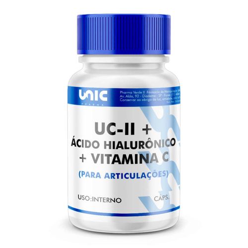 UC II + Ácido Hialurônico + Vit C (Para Articulação) - 30 cáps UC II + Ácido Hialurônico + Vit C (Para Articulação) - 30 cáps
