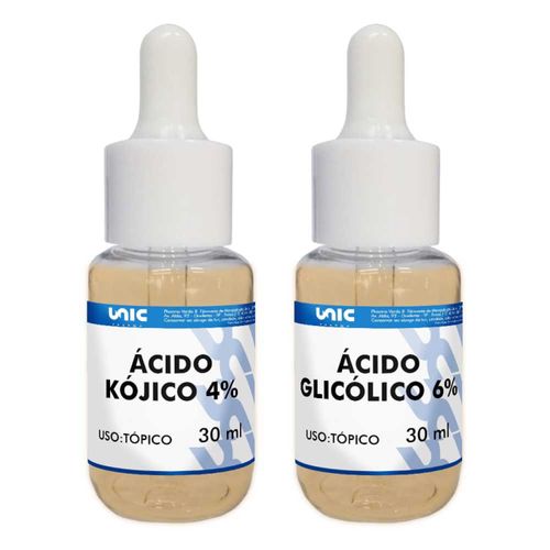Ácido Kójico 4% mais Ácido Glicólico 6% - 30ml cada