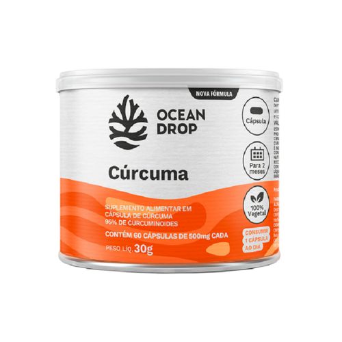 Cúrcuma Ocean Drop 500mg 60cáps Cúrcuma Ocean Drop 500mg 60cáps