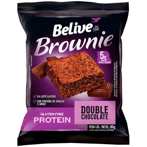 Brownie Double Chocolate Protein Belive 40g Brownie Double Chocolate Protein Belive 40g