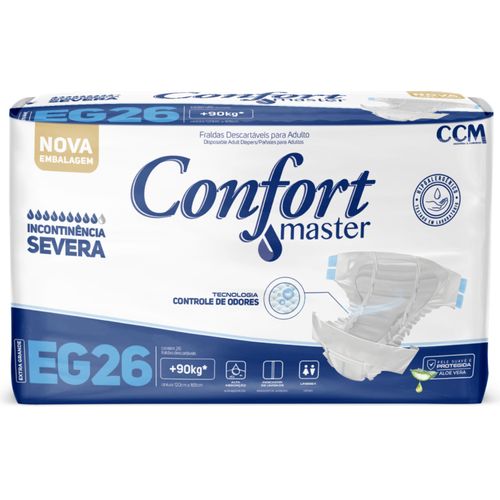 Fralda Geriátrica Confort Master - EG - Com 26 Unidades Fralda Geriátrica Confort Master - EG - Com 26 Unidades
