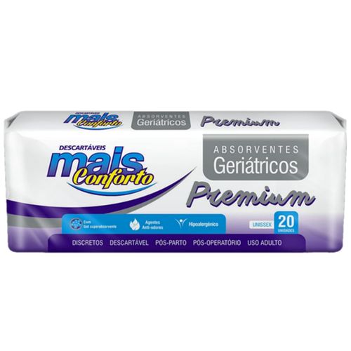 Absorvente Geriátrico Premium Mais Conforto - 20 unidades Absorvente Geriátrico Premium Mais Conforto - 20 unidades