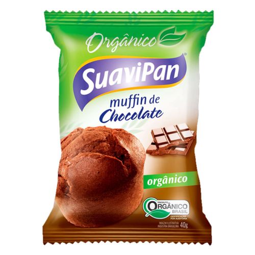 Muffin Orgânico Chocolate 40g - Suavipan Muffin Orgânico Chocolate 40g - Suavipan