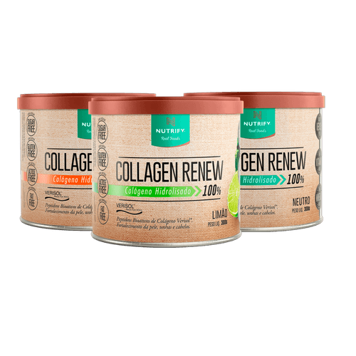Kit com 3 latas de Collagen Renew 300g