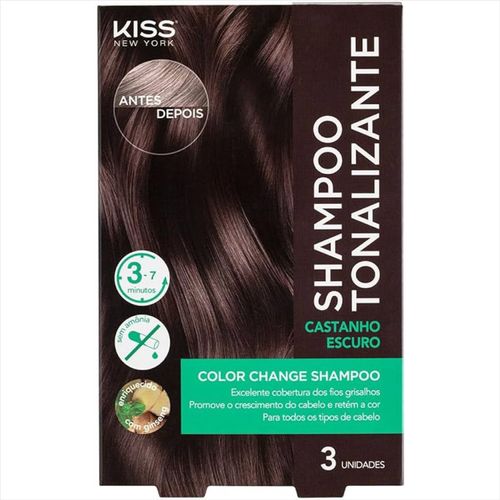 Kiss NY Shampoo Tonalizante Castanho Escuro Kiss NY Shampoo Tonalizante Castanho Escuro