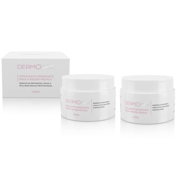Kit 2x Creme Para Esfoliação Intima Feminina Ação Instantânea Dermosex 120ml