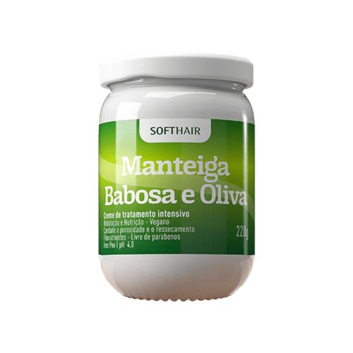 Creme Para Cabelo Babosa Aloe Vera E Oliva Com Ativo Natural