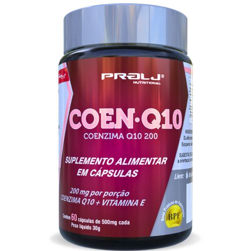 Coen-Q10 + Vit. E 200mg 60 cápsulas Prolj Nutritional COEN-Q10 VIT E 200MG 60 CÁPSULAS
