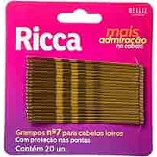 Ricca Grampo para Cabelo Loiro Com 20 Un