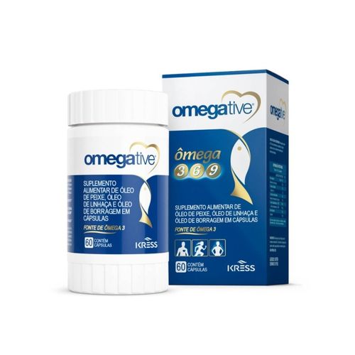 Omegative Suplemento Ômega 3 6 9 Kress 60cps Omegative Suplemento Ômega 3 6 9 Kress 60cps