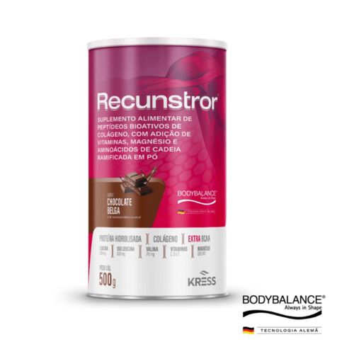 Recunstror Suplemento Alimentar Colágeno + Vitaminas + Magnésio + Aminoácidos Kress Sabor Chocolate Belga 500g