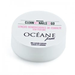 Lenço Removedor de Esmalte Oceane Sem Perfume 25 Unidades