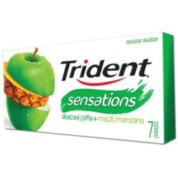 Trident Sensations Abacaxi e Maçã Verde 7 Unidades