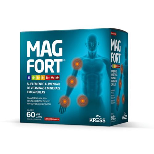 Magfort Suplemento Alimentar Magnésio + Associações Kress 60cps Magfort Suplemento Alimentar Magnésio + Associações Kress 60cps