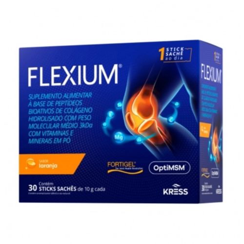 Flexium Suplemento Alimentar Colágeno Kress Laranja 30sachês Flexium Suplemento Alimentar Colágeno Kress Laranja 30sachês