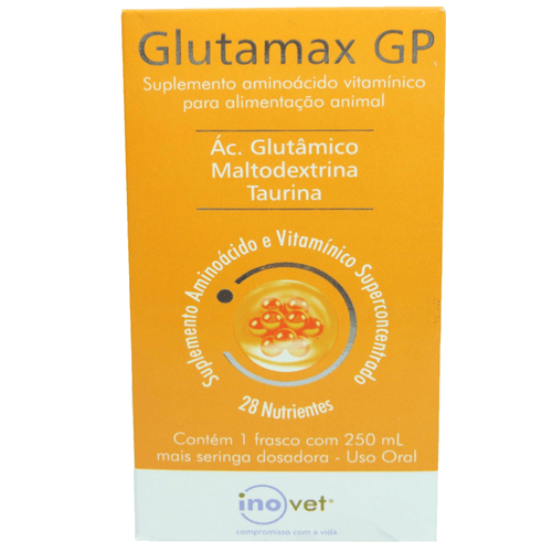 Glutamax GP Suplemento P/ Animais 250ml- Inovet Glutamax GP Suplemento P/ Animais 250m l- Inovet Glutamax GP Suplemento P/ Animais 250ml- Inovet Glutamax GP Suplemento P/ Animais 250m l- Inovet