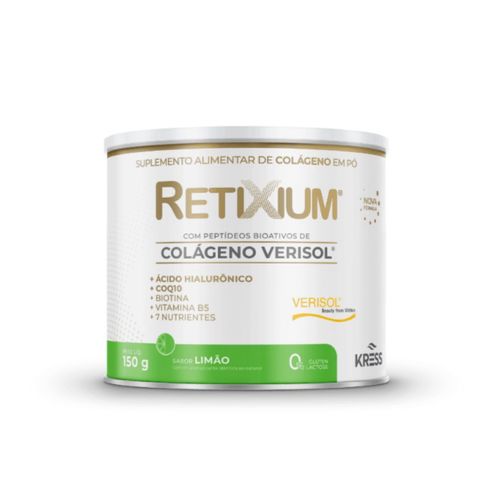 Retixium Colágeno Verisol + Ácido Hialurônico Limão Kress 150g Retixium Colágeno Verisol + Ácido Hialurônico Limão Kress 150g