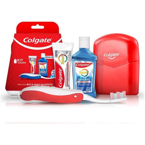 Kit Viagem Colgate Clean Mint - Escova Dental + Creme Dental 30g + Enxaguante Bucal 60ml Kit Viagem Colgate Clean Mint - Escova Dental + Creme Dental 30g + Enxaguante Bucal 60ml