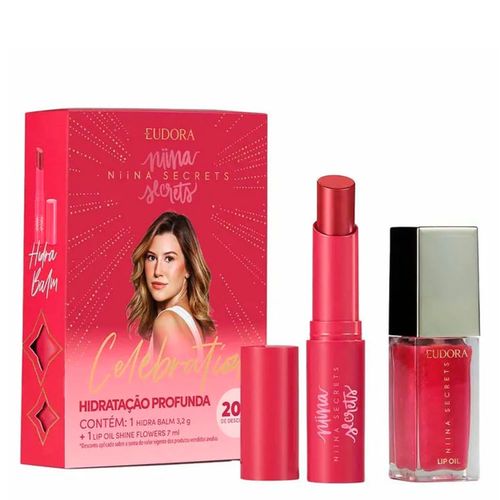 Kit Eudora Niina Secrets Celebration Hydra Balm 3,2g + Lip Oil 7ml Kit