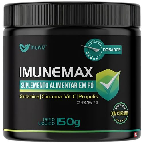 IMUNEMAX - CURCUMA + GLUTAMINA + PROPOLIS + VIT C 150G SABOR ABACAXI - MUWIZ IMUNEMAX - CURCUMA + GLUTAMINA + PROPOLIS + VIT C 150G SABOR ABACAXI - MUWIZ