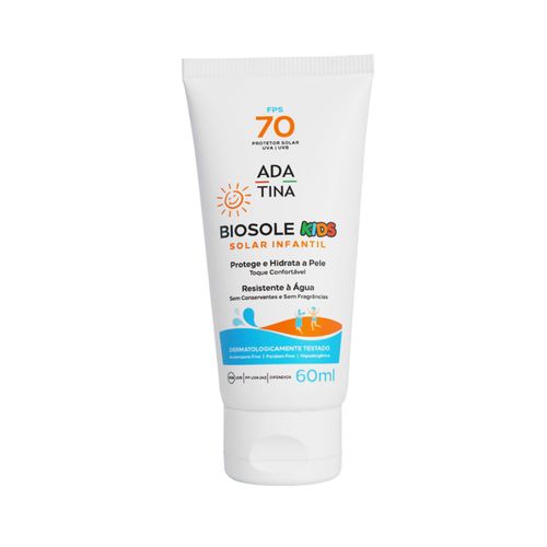 Protetor Solar Infantil Hipoalergênico Peles Delicadas Biosole Kids FPS 70