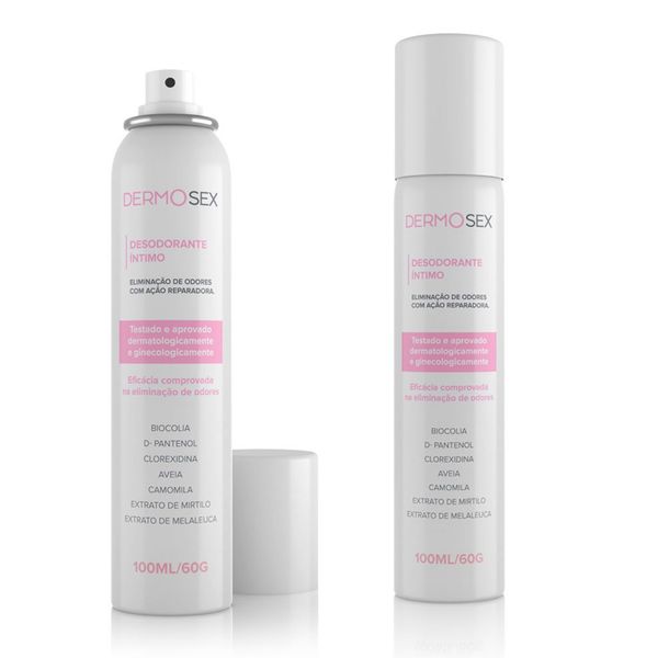 Kit 2 Desodorante Intimo Feminino Anti Odores e Hidratante 100 ml/60g