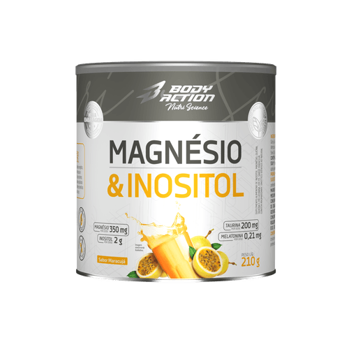 Magnésio E Inositol Taurina Melatonina 210g Bodyaction - Maracuja