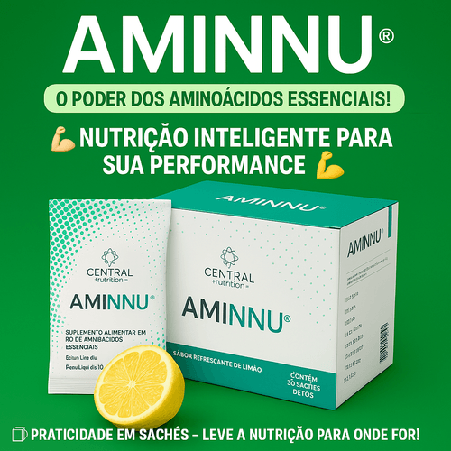 AMINNU® Tradicional 10g 30 Sachês - Sabor Limão AMINNU® Tradicional 10g 30 Sachês - Sabor Limão