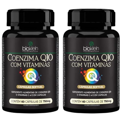 Kit 02 ÓLEO DE COENZIMA Q10 (com Vitaminas C, E) 750mg 60 Caps Bioklein Kit 02 ÓLEO DE COENZIMA Q10 (com Vitaminas C, E) 750mg 60 Caps Bioklein