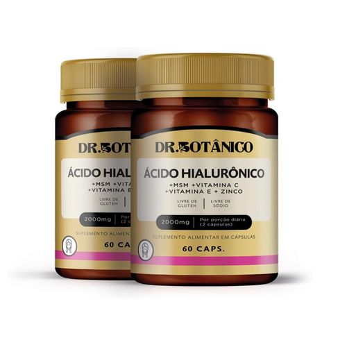 KIT 02 ACIDO HIALURONICO 2000MG 60CAPS DR. BOTANICO KIT 02 ACIDO HIALURONICO 2000MG 60CAPS DR. BOTANICO