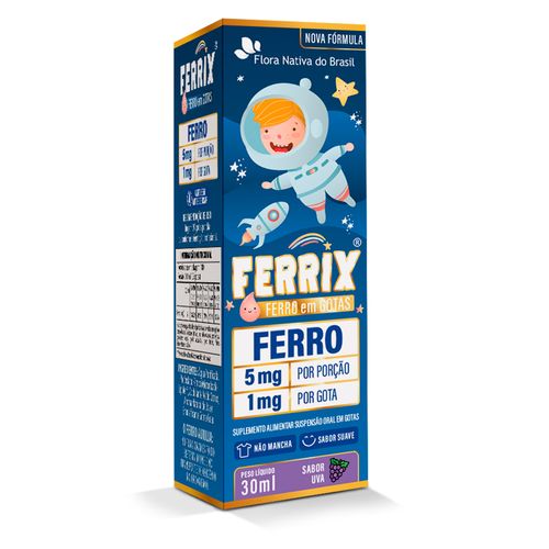 Ferrix Ferro Infantil 30ml Uva Flora Nativa