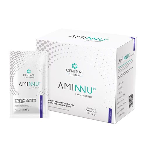 AMINNU® - Sem Xilitol - 10g 30 Sachês - Blueberry