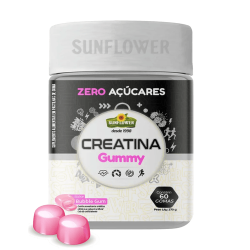 Kit Energia & Sono Creatina Bubblegum + Melatonina Frutas Vermelhas Sunflower (60 Gomas Cada) Kit Energia & Sono Creatina Bubblegum + Melatonina Frutas Vermelhas Sunflower (60 Gomas Cada)