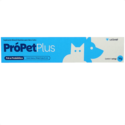PRÓPET PLUS 14G PRÉ E PROBIÓTICO PARA CÃES E GATOS UCBVET