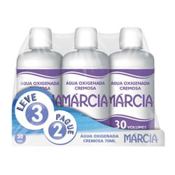 Água Oxigenada Cremosa Marcia 30 Volumes 70ml 3 unidades